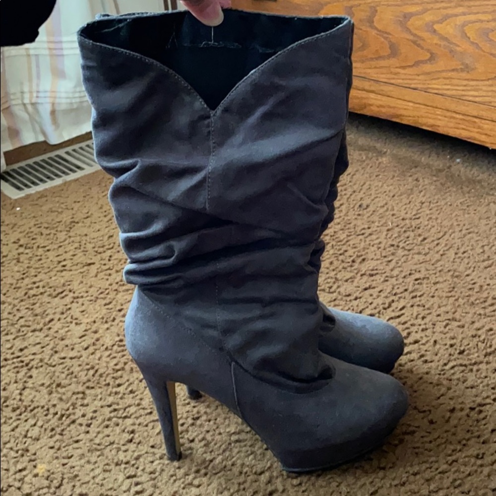 Platform heeled boots